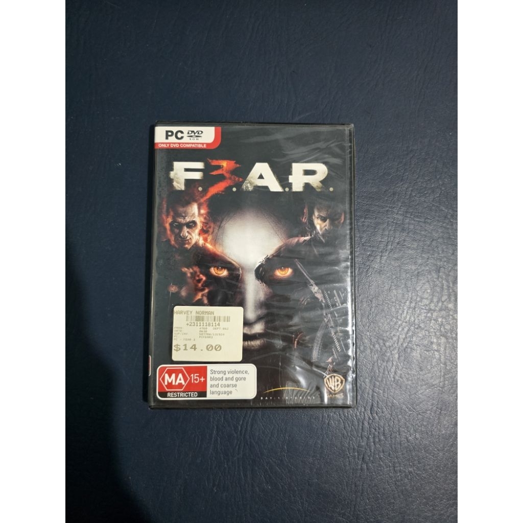 DVD CD BD Kaset Game PC Komputer FEAR 3 Ori Original Games