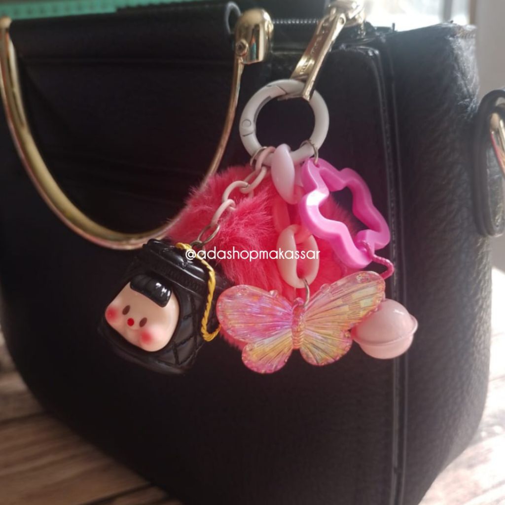 Bag Charm / Gantungan Tas / Gantungan Kunci / Strap Phone (Wolf / Tas Lilis / Doll Pink)