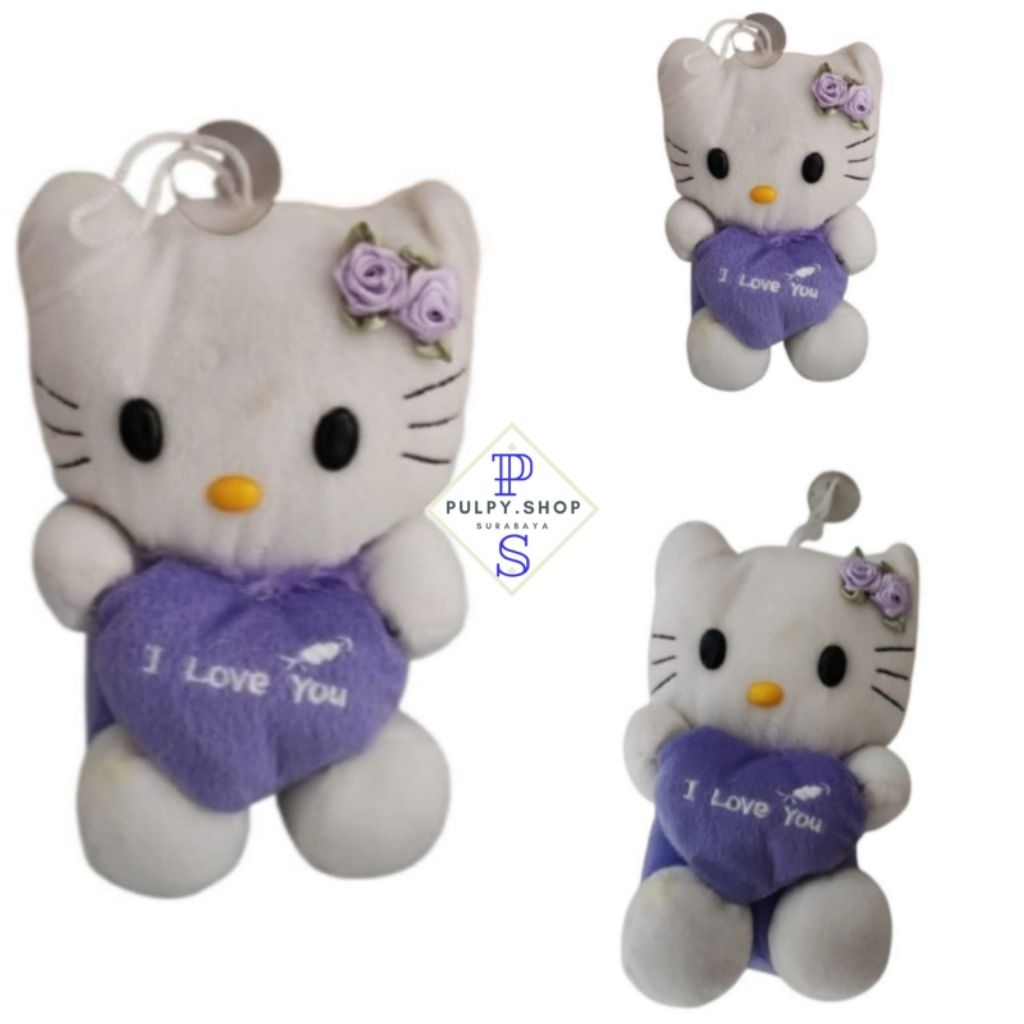 Boneka Tazmania Hello Kitty Tempelan Kaca Pajangan Dashboard Imut Gantungan Aksesoris Krakter Buket