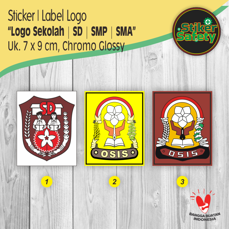 

Sticker Stiker Logo Sekolah SD | SMP | SMA