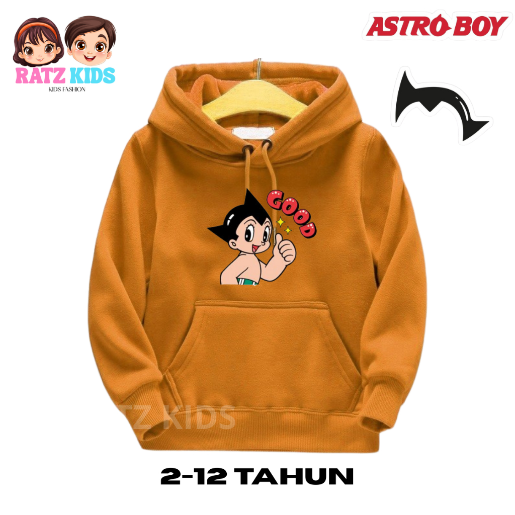 Jaket Hoodie Anak laki laki perempuan astroboy Umur 2-12 tahun