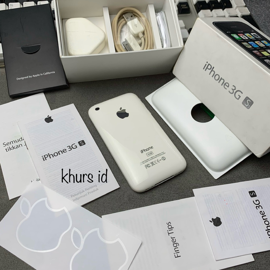 iphone 3gs white 16gb fullset - very rare apple collection