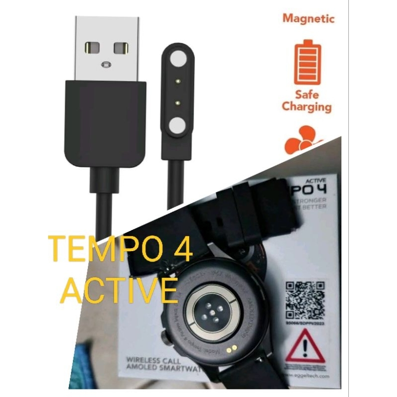 kabel jam tangan Eggel Tempo 4 Active tempo 3 pro tempo 3 Smart Watch Kabel Charger Smartwact Eggel 