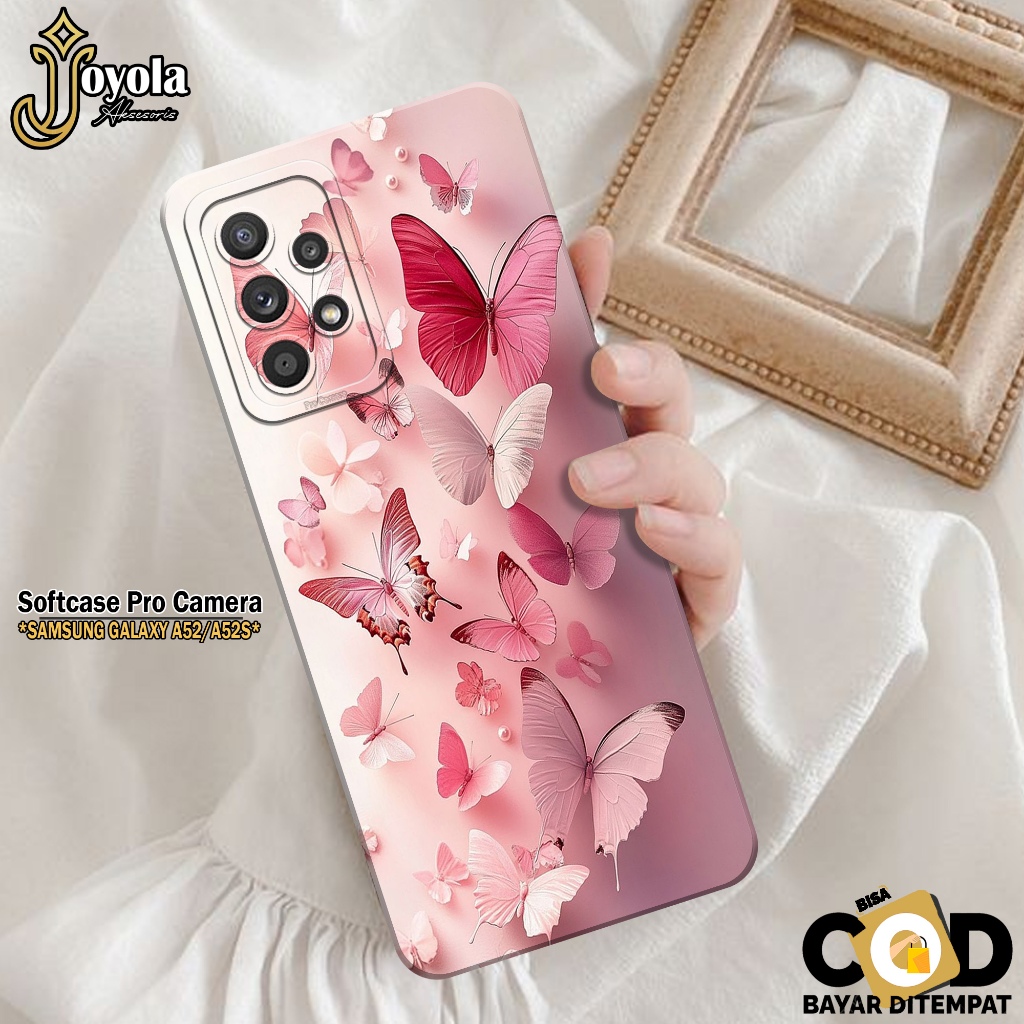 JOYOLA Case Samsung Galaxy A52/A52S Fashion Case Kupu Kupu Softcase Samsung Galaxy A52/A52S Pro Came