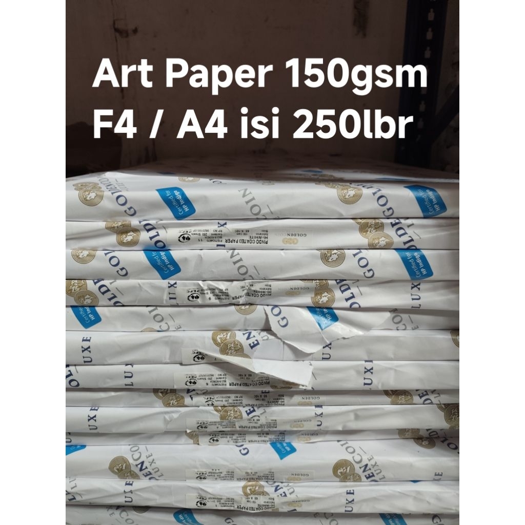 

Art Paper 150gsm ukuran F4 Folio 215x330mm atau A4 210x297mm isi 250pcs perpack