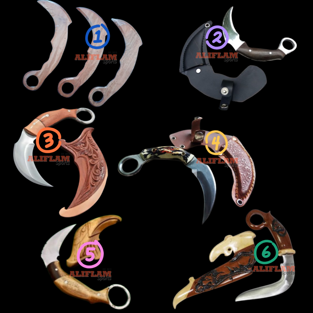 Karambit Seni Kerambit Kerambik Ukiran FULLTANG Garuda Elang / Batik / Minang / Rusa / Seni Silat
