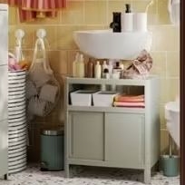 E04102 Lemari plastik kabinet bawah wastafel toilet