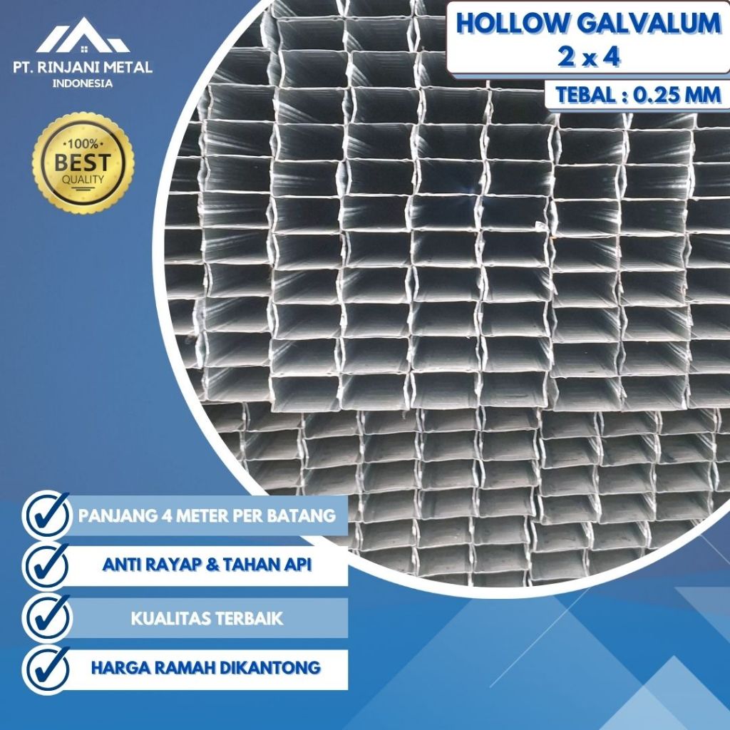 HOLLOW GALVALUM 2X4