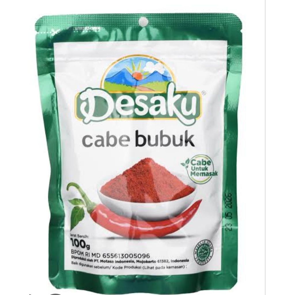 

Desaku Cabe bubuk Pouch 100gram Per Pack