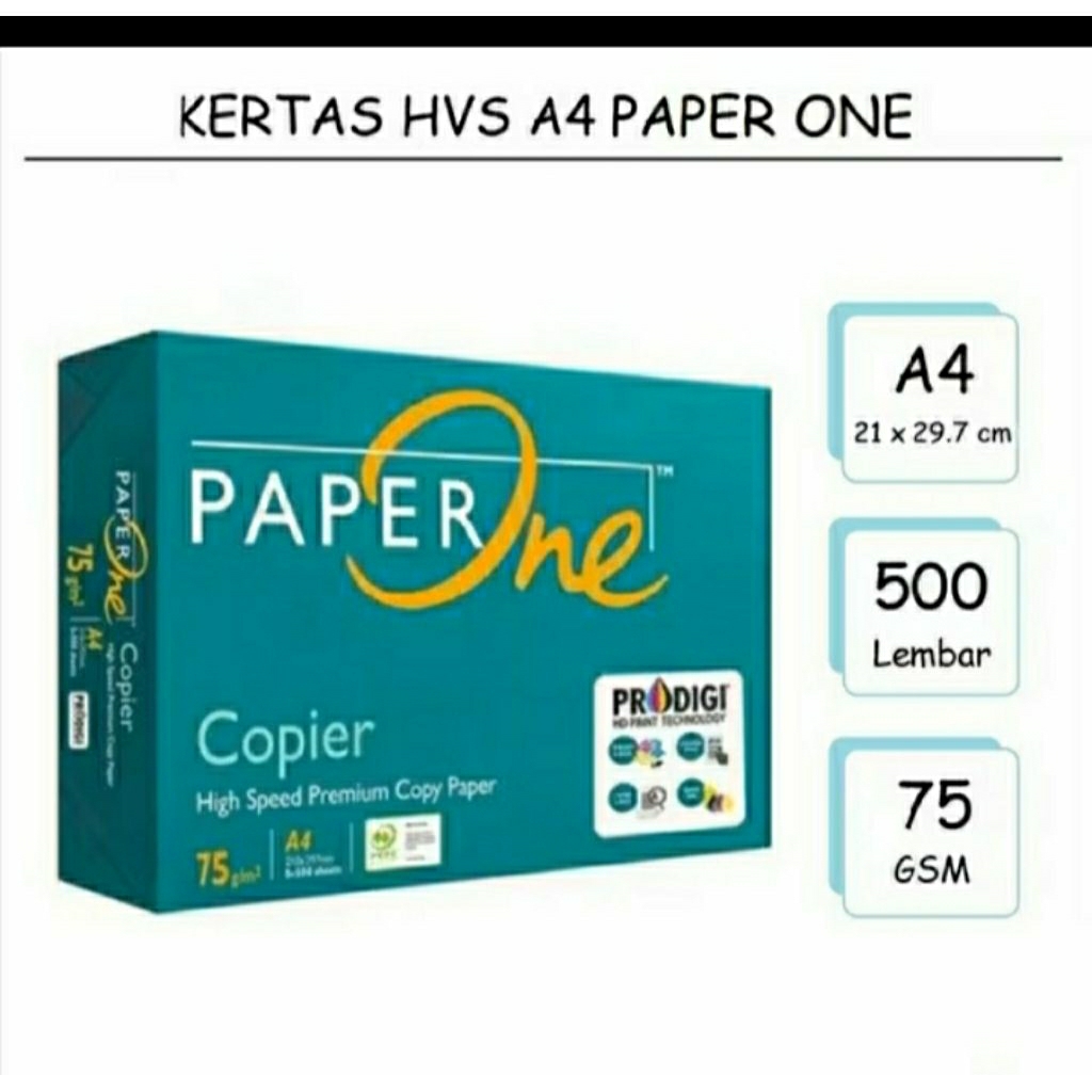 

Kertas Paper One High Speed Premium Copy Paper A4 HVS 75gsm 75 Gsm 500 Sheets 500sheets Sheet 210mm X 297mm