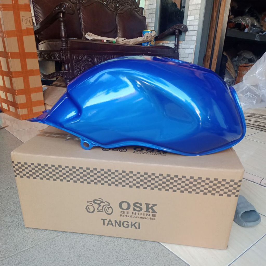 cover tengki Megapro Primus/mp new berkualitas tinggi OSK warna biru