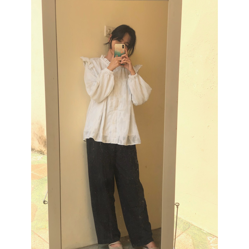 Preloved celana linen hitam