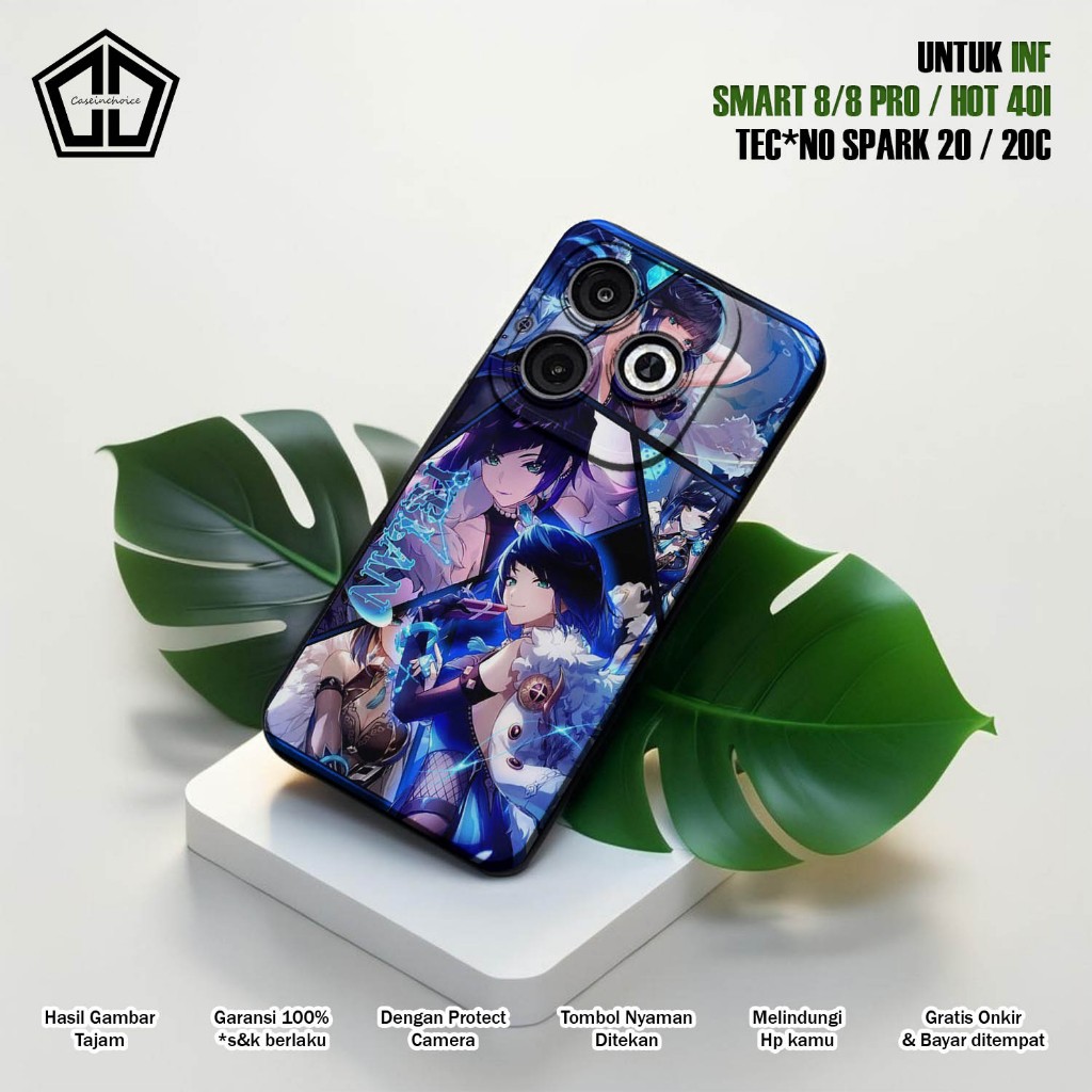 Casing INFINIX SMART 8 / 8 PRO / HOT 40i / TECNO SPARK 20 / 20C  - GENSHIN IMPACT SOFTCASE PROCAMERA