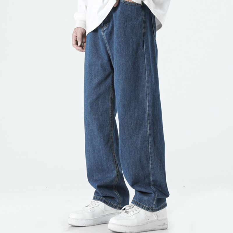 Celana jeans pria murah korean style loose pant celana jeans panjang pria