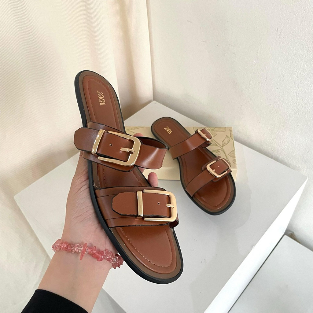 Strappy button heels by Zara high quality fashion shoes sandal wanita kantor kerja casual dailyshoes