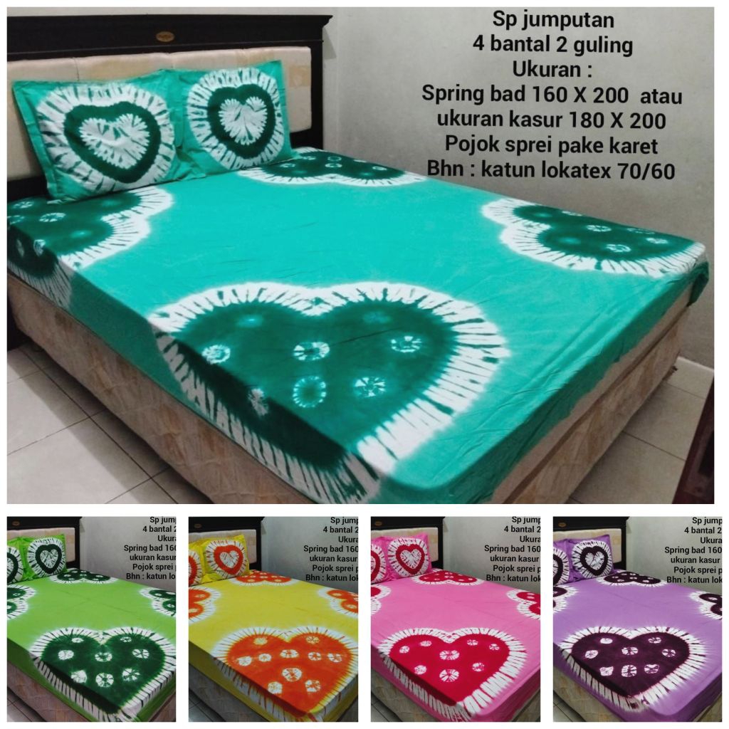 Sprei Batik Ukuran 180x200 Katun Halus Motif Batik Asli Pekalongan