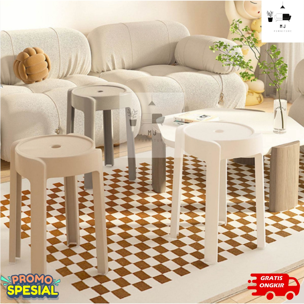 Kursi Makan / Kursi Plastik / Kursi Bulat Minimalis / Kursi Plastik / Kursi Makan Minimalis