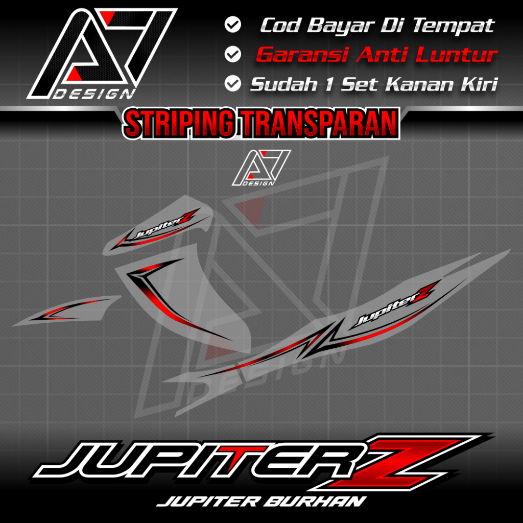 striping simple juppiter z burhan bahan transparan striping simple minimalis jupiter z rc 110