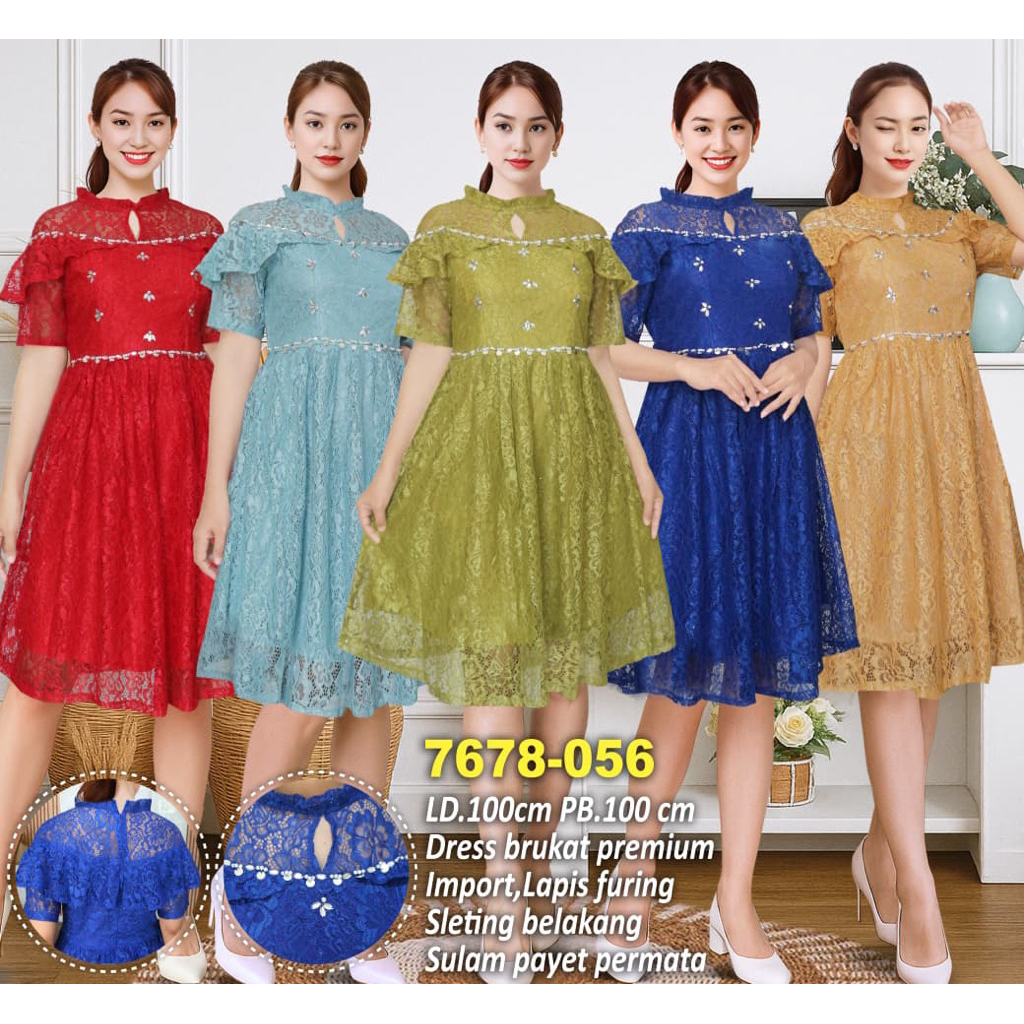 COD DRESS PESTA BAJU NATAL 7678