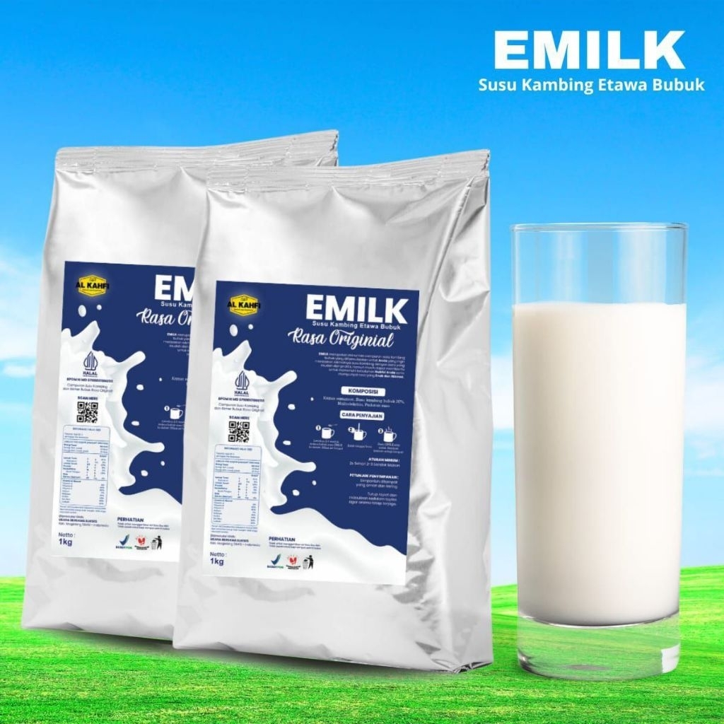 

EMILK SUSU KAMBING ETAWA BUBUK 1 KG KAYA VITAMIN & MINERAL rendah lemak