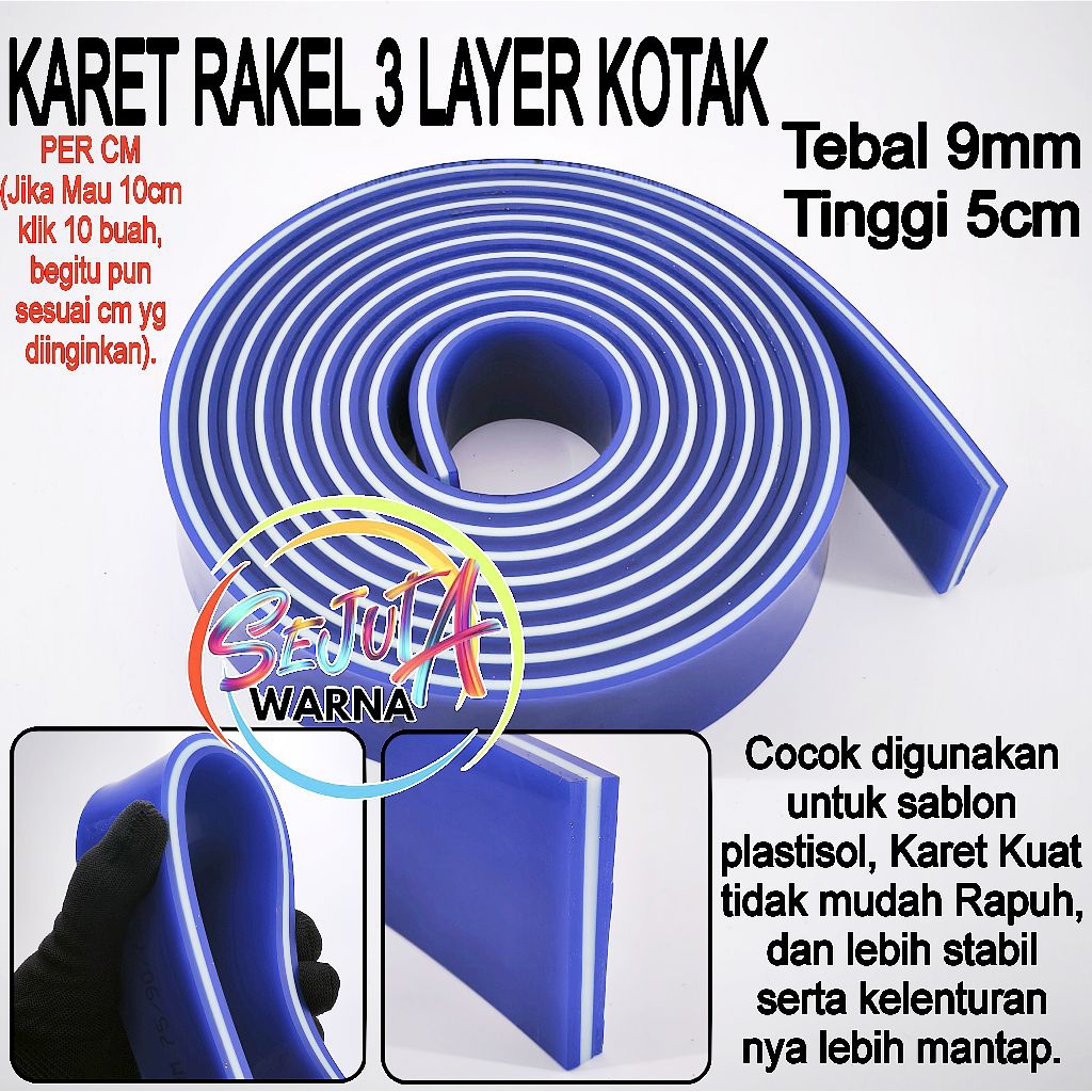 

KARET RAKEL BIRU 3 LAYER KOTAK 9X50MM 1 ROLL