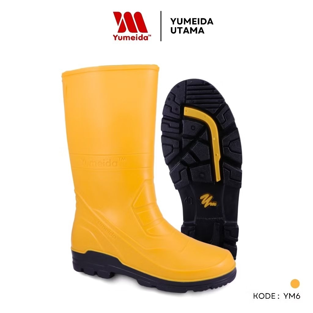 Sepatu Boot Yumeida YM 6 Kuning / Sepatu Pertanian Yumeida