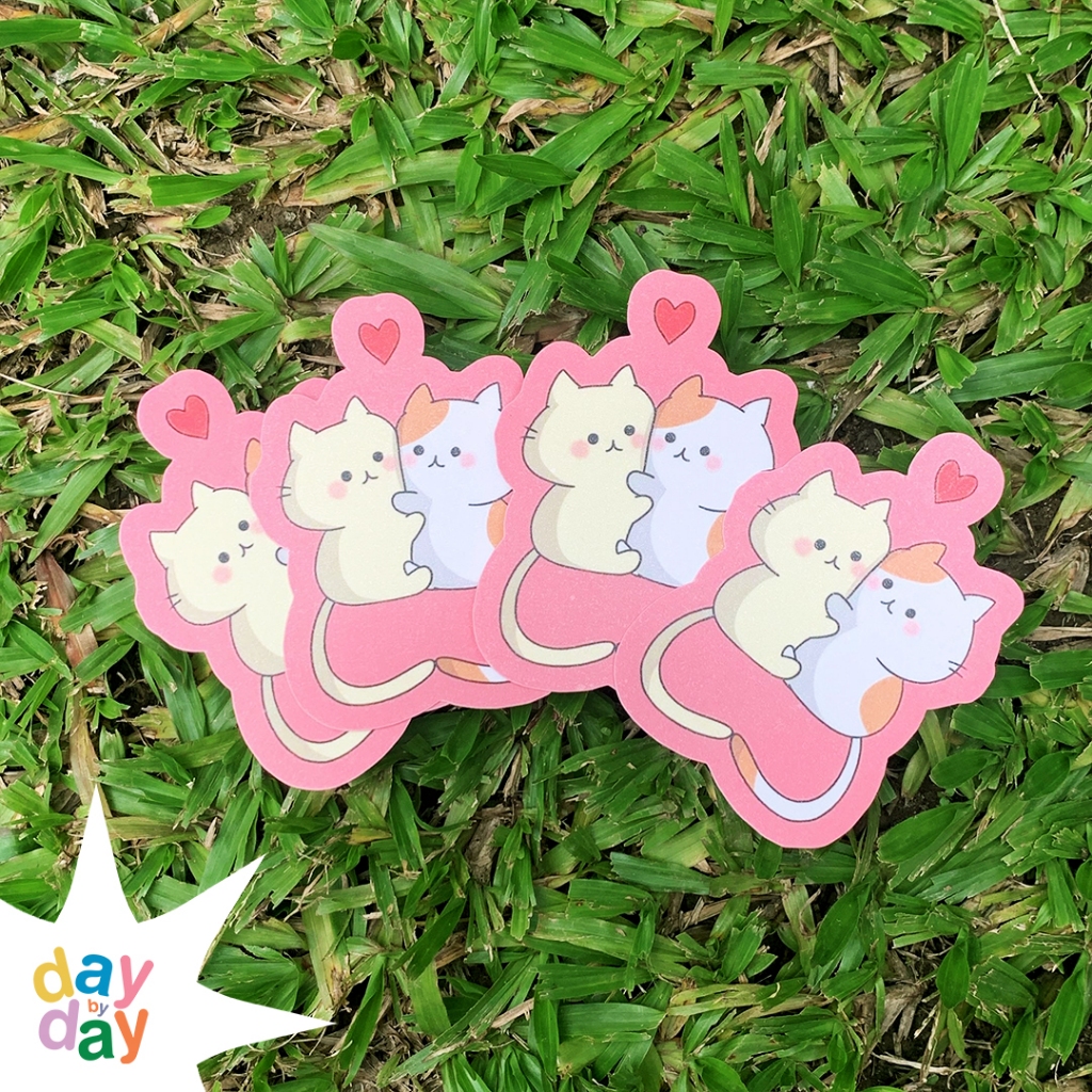 

daybyday - sticker kucing meow series pastel | sticker laptop | sticker lucu