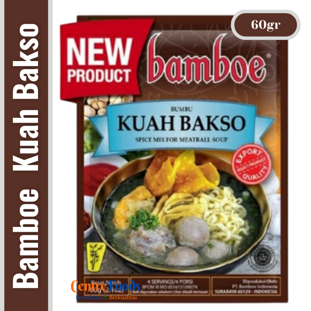 

Bumbu Masak Kuah Bakso - Meatball Soup BAMBOE | 60gr [ Harga Per BKS ]