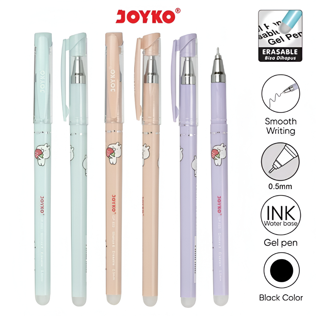 

Erasable Gel Pen Pulpen Bisa Dihapus Joyko GP-333 Shokyo 6 0.5 mm (1 PCS)