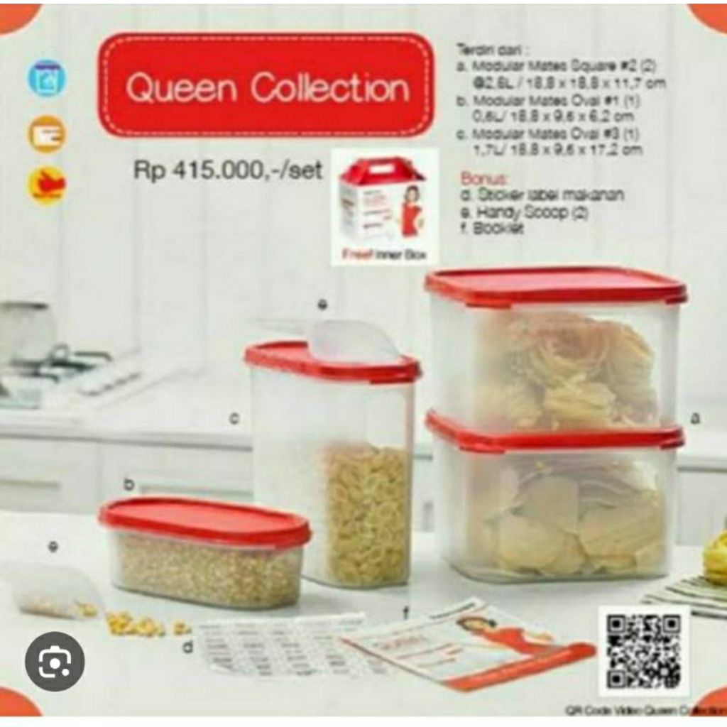Tupperware queen collection with box