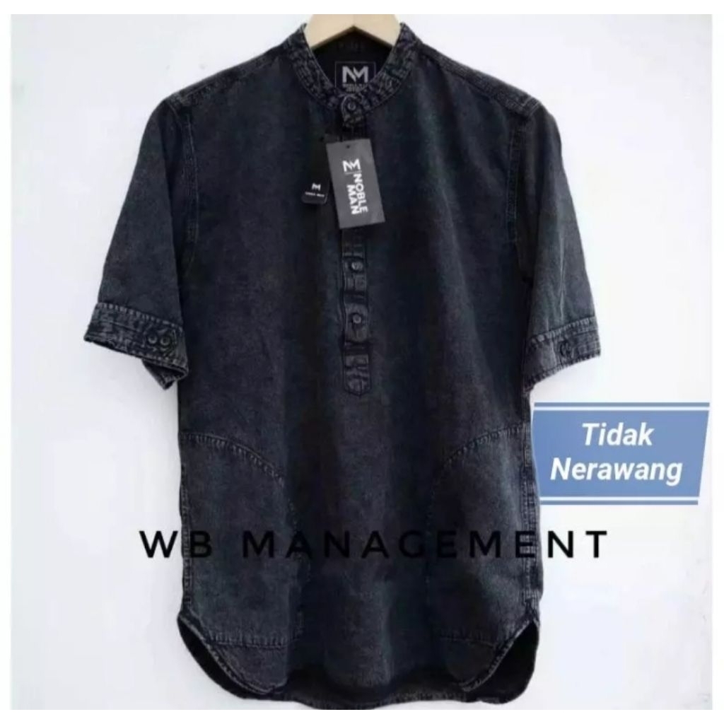 Kurta Jeans Pakistan - Koko Kurta Terbaru  Kemeja Jeans Kurta Pria- Baju Koko Pendek