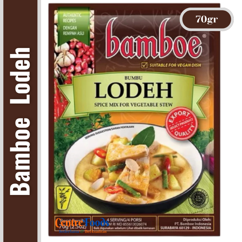 

Bumbu Masak Lodeh - Vegetable Stew BAMBOE | 70gr [ Harga Per BKS ]