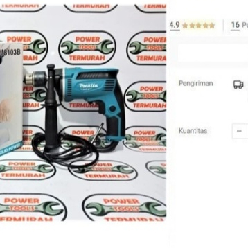 

Bor Beton MAKITA 13mm M8103B Impact Drill Besi Kayu 2 Tangan M 8103 B