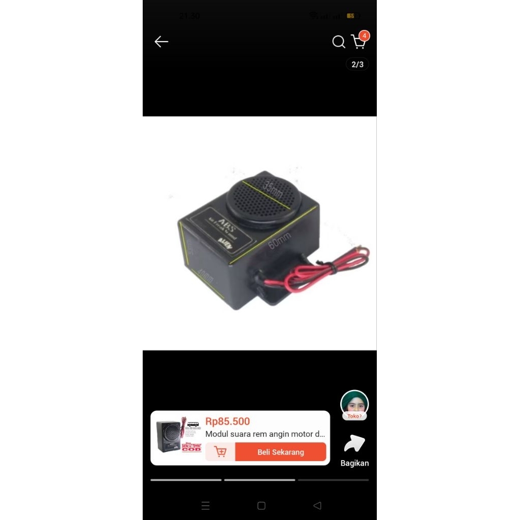 modul suara rem anggin motor dan mobil 13volt