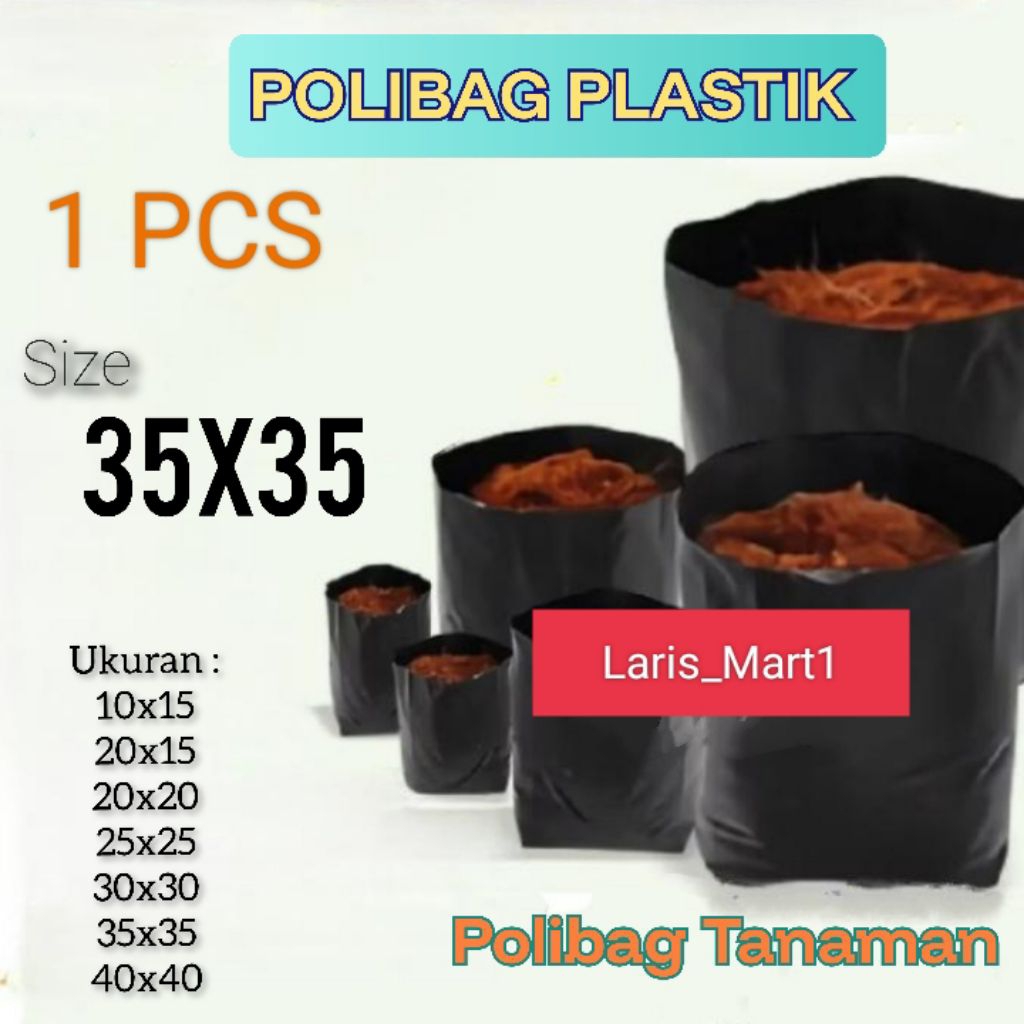 1Pcs Polibag Tanaman Ukuran 35x35 Polibag Plastik