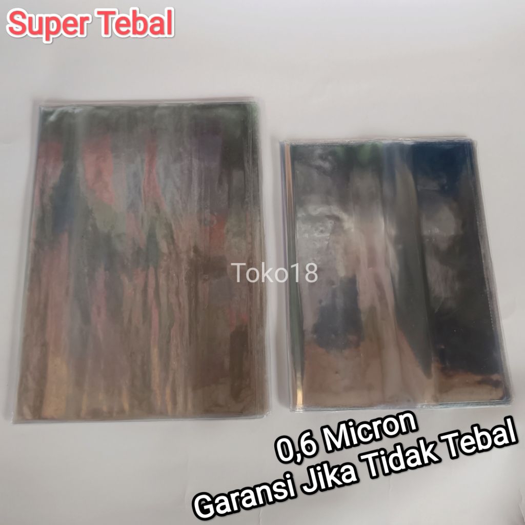 

10 Lembar Sampul Mika Super Tebal 0,6 Micron (Boxy Dan Kwarto)