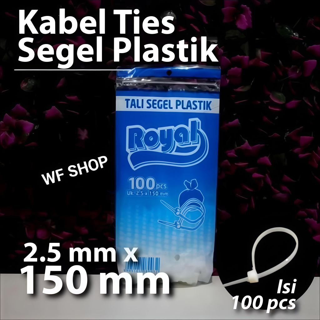 

Kabel Ties 2.5 x 150 mm - Bening isi 100pcs - Segel Kantong Makanan