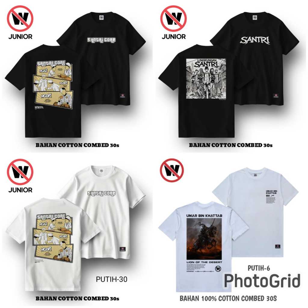 KAOS DAKWAH ANAK LAKI LAKI USIA 8-16 TAHUN BAHAN COTTON COMBED 30S PREMIUM KAOS ANAK SANTRI