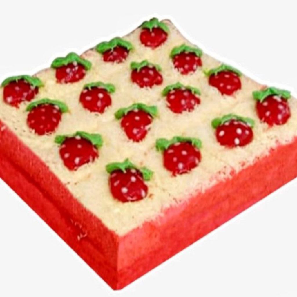 

Strawberry Cheese Birthday Cake / Bolu Lapis Stroberi Keju / Kue Ulang Tahun
