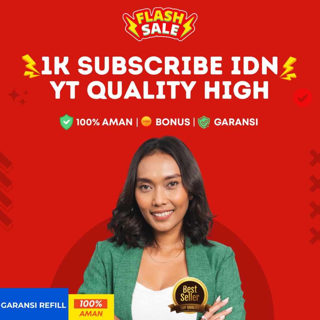 1K Subscriber YouTube Indonesia – Kualitas Tinggi, Aman, Bonus, Bergaransi