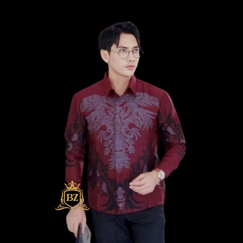 Kemeja Batik Pria Lengan Panjang Batik Azmil