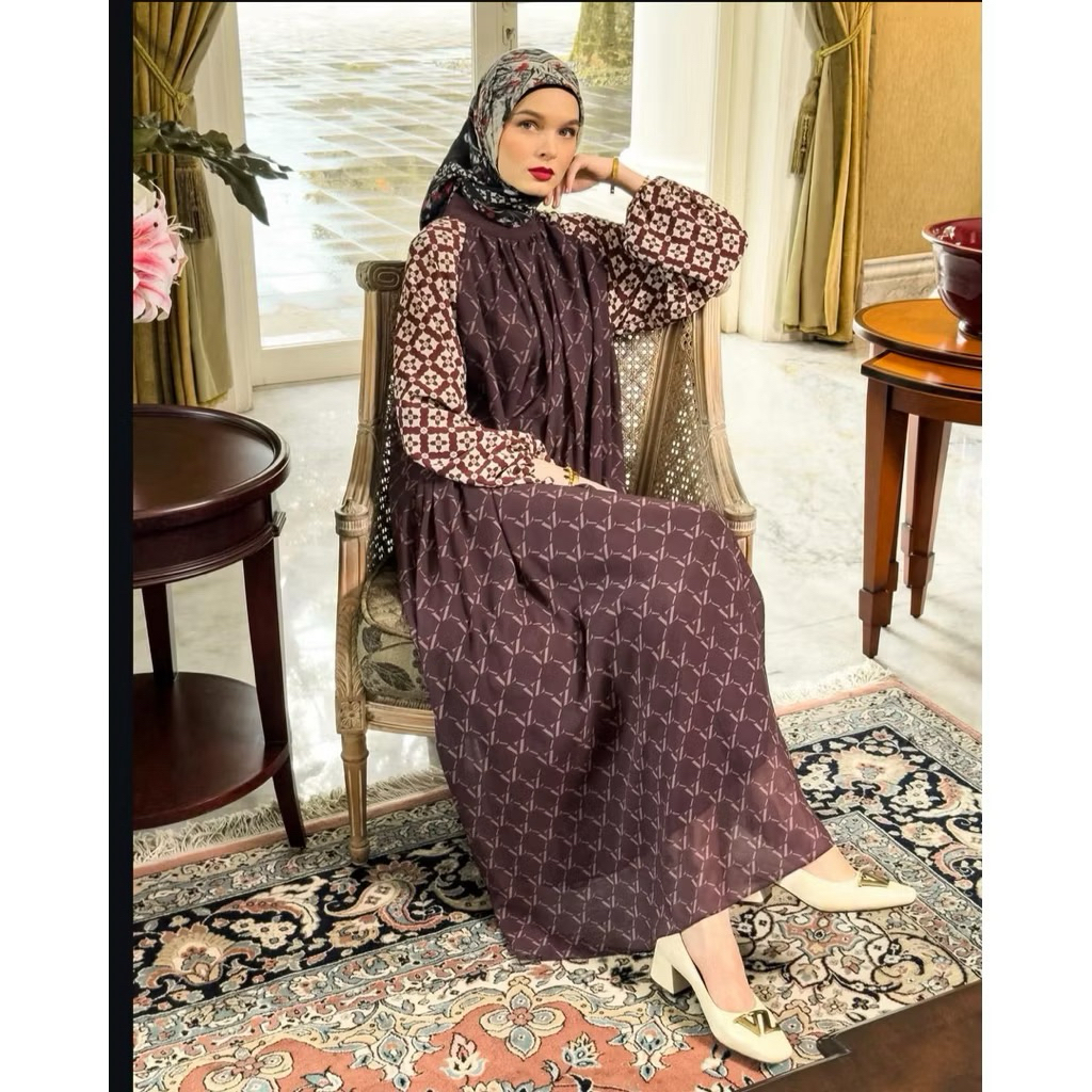 NEW,Cek Deskripsi ‼️Vivi Zubedi Monogram Lineage Dress VZ original 100%