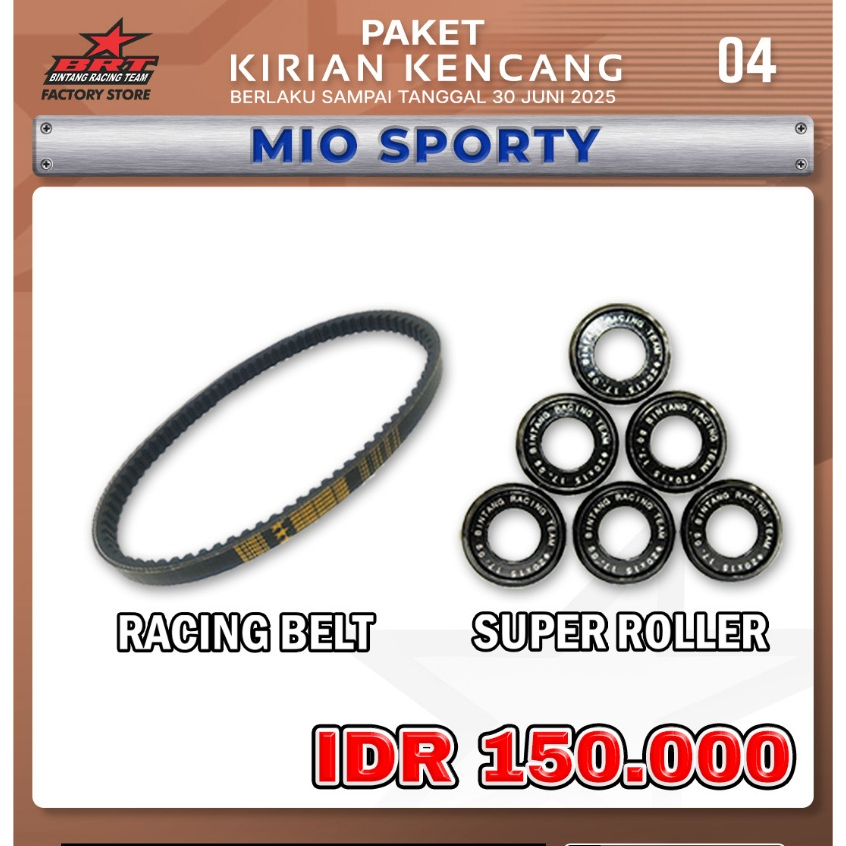 PAKET KIRIAN 04 KENCANG BRT/ MIO SPORTY/ RACING BELT. SUPER ROLLER BRT