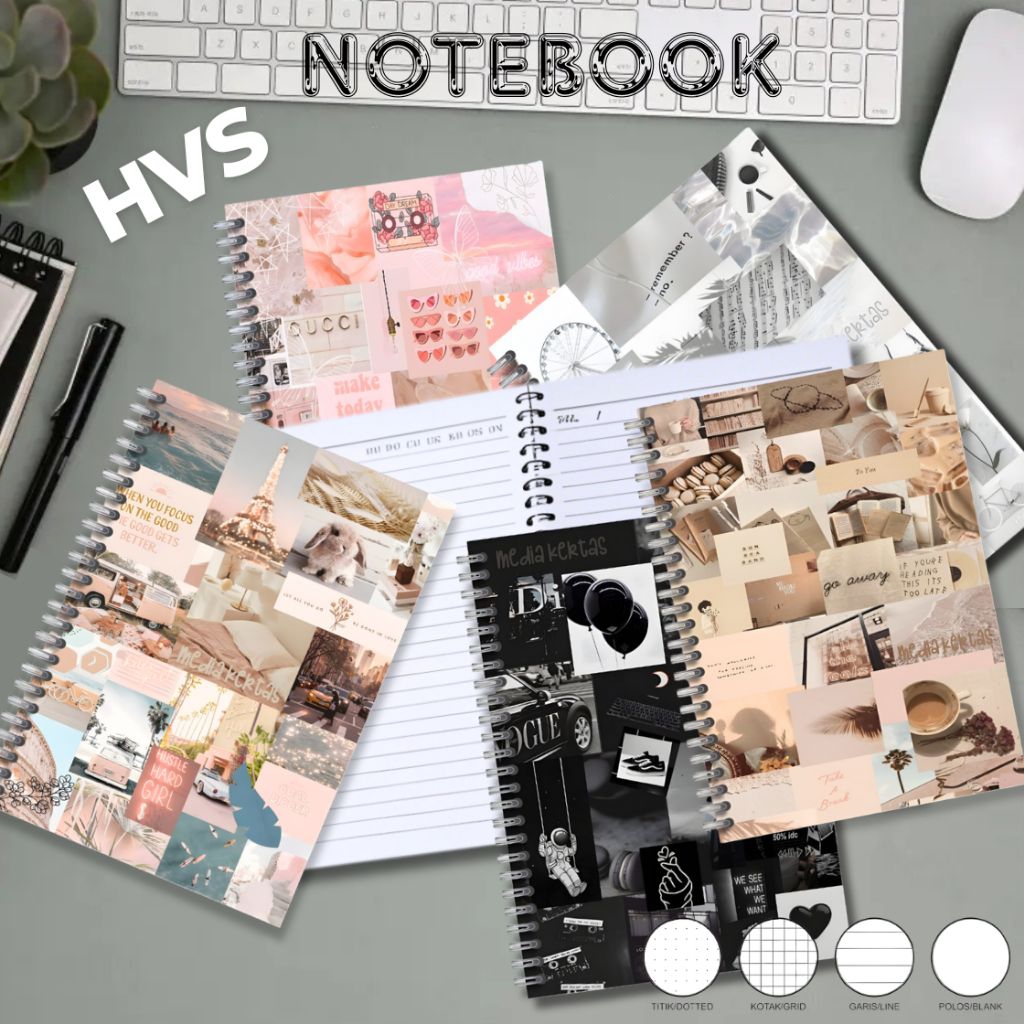 

NOTEBOOK HVS KOTAK A5 AESTHETIC / JURNAL KOTAK AESTHETIC / NOTEBOOK KOTAK AESTHETIC.
