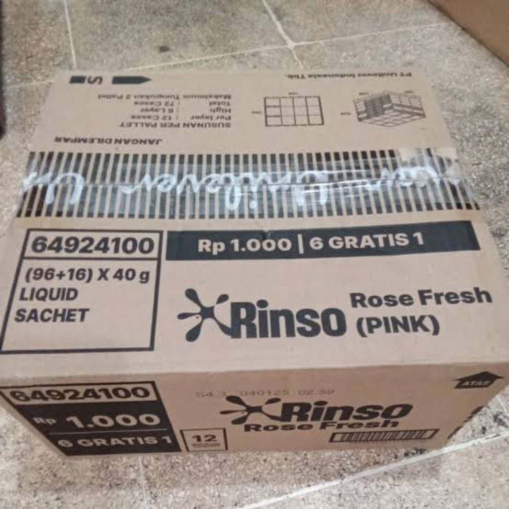 Rinso Cair Sachet Hijau 40g dus /Rinso Cair Sachet Merah 40g dus / Rinso Cair Eceran 1000