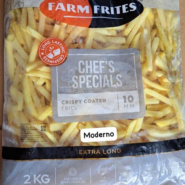 

Kentang Straight Cut Coated FARM FRITES Crispy Coated Fries Extra Long 2 Kg