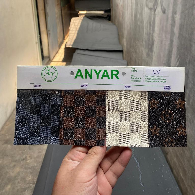 Bahan Kulit Sintetis Tas Motif LV (baca deskripsi)