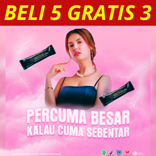 

[ BELI 5 GRATIS 3 ] Kopi Kuat Tahan Lama Stamina Pria Dewasa Sultan Coffee Minuman Herbal Pembesar