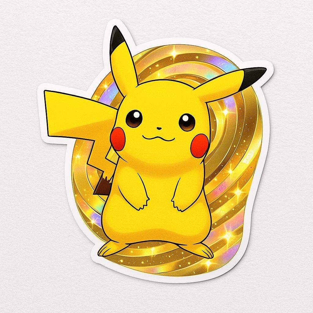 

Stiker Custom Pokepoke Pokemon Pocket - Circle Circuit Edisi Emas TCGP TCG Crown