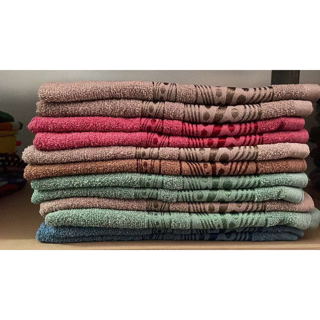 HANDUK KATUN MOTIF, TEBAL,BAGUS, & MENYERAP